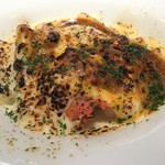 鉄板焼 銀座おのでら - 活いせ海老と五島直送“クエ”海のグラタン