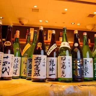 We offer a variety of local sake from Miyagi and Tohoku.