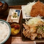 かつれつ飛鳥 - 生姜焼鰺フライ　定食880円