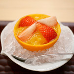 麻布十番 ふくだ - 水菓子　ネーブルと苺