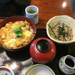 鎌倉 峰本 - 親子丼とひとくち蕎麦。