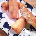 夜ノ焼魚 ちょーちょむすび - あんぽ柿とクリームチーズの春巻き