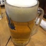 丸萬 - (料理)生ビール(中)