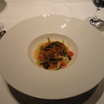 代官山ASO チェレステ - ずわい蟹と九条葱のスパゲッティ　からすみ風味