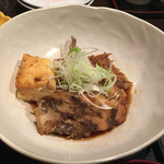 Bishokushuka Yumezen - 骨ばかりの鯛のあら炊き 鯛の身がほとんどなかった。豆腐を食べる料理か…