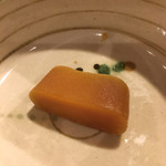 旬美にしかわ - 西川さん自家製のカラスミ。柔らかく卵のつぶつぶ感が良いです。最高のカラスミです。