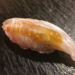 旬美にしかわ - ヒラメ。中にヒラメの肝が入っています。