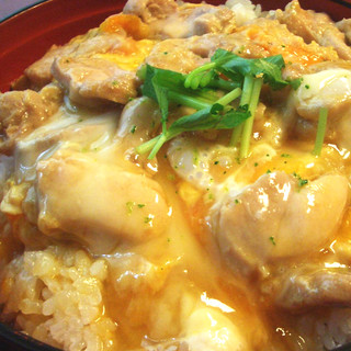 A one-of-a-kind match! "Aged Oyako-don (Chicken and egg bowl)"