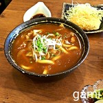 魚眞 - カレーうどんセット（自家製コロッケ・お新香・半ライス）