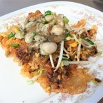 Volcanic Fried Mussel&Oyster - Sticky Fried Oysters with Egg　70バーツ