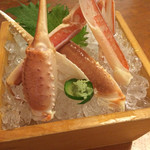 北海料理と旬の味 のむら - 蟹刺し、此れは変わらぬ量と味でした。