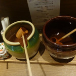 かわみ - ソースと梅肉サラダドレッシング