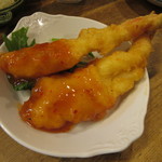 立ち呑みのさのや - エビチリ 1匹 180円　(2017.2)