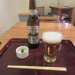 吾妻橋 やぶそば - ビール小瓶・蕎麦味噌