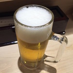 寿司 魚がし日本一 - にぎり晩酌セット 734円(税込) のビール