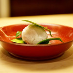 本湖月 - 金柑と小豆の和菓子