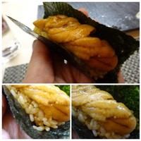 鮨おかだ - ◆雲丹登場 前回と同じく「雲丹」タップリで絶品。 ご飯に混ぜた分と合わせ、通常の４貫分の雲丹を使用されているとか。