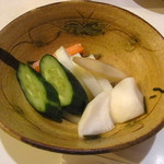 とん太 - 特ロースかつの漬物