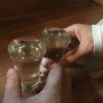 日本酒の店　はなきん - ２軒目乾杯*\(^o^)/*、お歳な手(^◇^;)