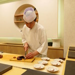 あま木 - 写真撮り忘れの蛸を調理する大将