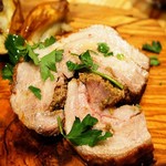 Porchetta baked in chunks