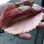 御食事処 坂口屋 - 飛騨牛プレミアム寿司    800円