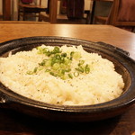 Japanese-style cheese risotto with seaweed