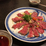 池田 銀なべ - 牛肉の炙りタタキ