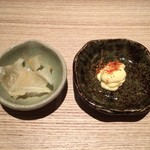 江戸蕎麦 白鳥 - 炙りえいひれ + 七味マヨ（2017/02/03）