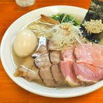 麺処 有彩 - '17.02味玉塩＋チャー