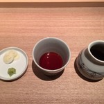 江戸蕎麦 白鳥 - 薬味 + 蕎麦つゆ（2017/02/11）