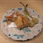 旬菜 おぐら家 - 足赤海老の天婦羅