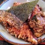 太光庵 - 肉天丼のアップ。