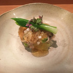 日本料理 晴山 - ハマグリとうるいの胡麻和え