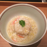 日本料理 晴山 - 湯葉と蟹のあんかけ