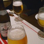 ラ　ブーシュリー　グートン - カンパ～イ♪まさかの瓶ビール＆ワイングラスｗ