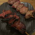 レバー ¥150、カシラ ¥150