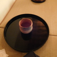 祇園 末友 - 待合の時に出された、カボスのはちみつ茶
