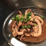 Grilled squid liver