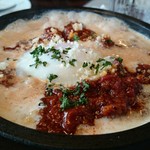 イタリア食堂amico - 蒲原牛石焼グラタンバスタ