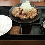 からやま - 合盛り定食（唐揚げ＋ふぐ唐揚げ）