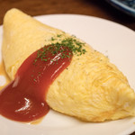 やきとり 戎 - 2017.2 自家製黒にんにく入りオムレツ（380円）