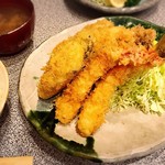 魚佐 - ミックスフライ定食
