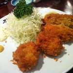 かきフライ２コ＋貝柱コロッケ２コ