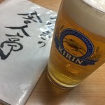 舎人亭 - 生ビール大　830円