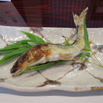 割烹 新多久 - 天然鮎の塩焼き