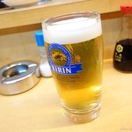 大ざわ - 2016年12月　生ビール小【350円】お通しはありませんでした～(´▽｀)