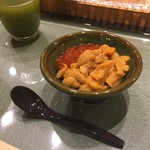 群来膳 - 小樽焼にミニうにいくら丼