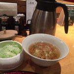 遊食豚彩 いちにいさん - 標準装備。ネギの繊細さ、柚子胡椒のピシッと盛られた感じ。すきです