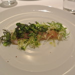 リストランテ カノフィーロ - 平目のカルパッチョ　ブロッコリーとしらす、オレガノ
